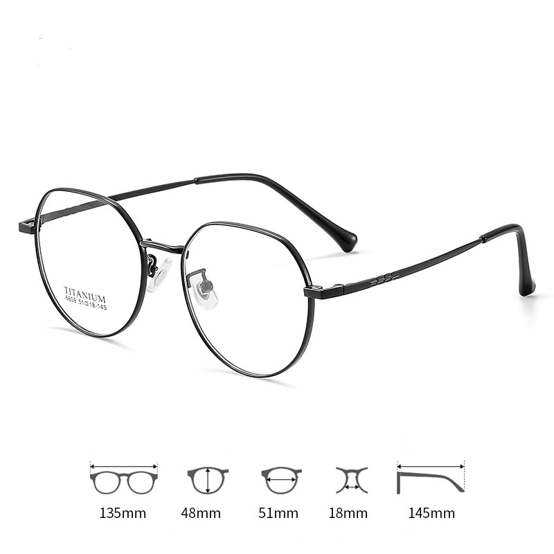 Black Full Rim Metal Curve