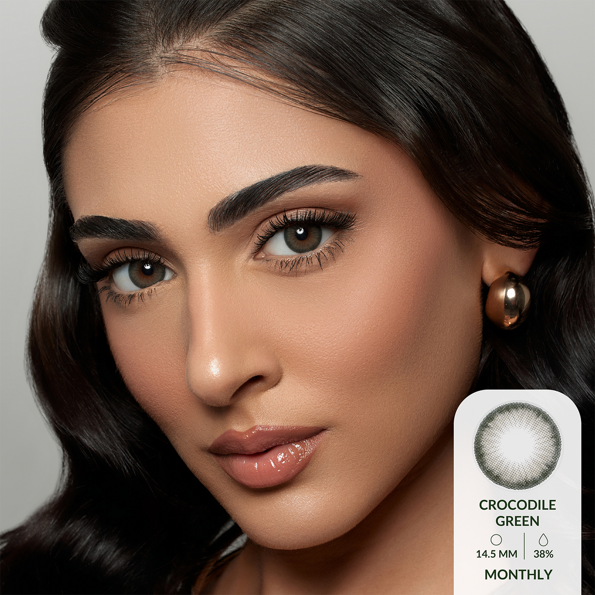 Amara Crocodile Green - 2 Lenses